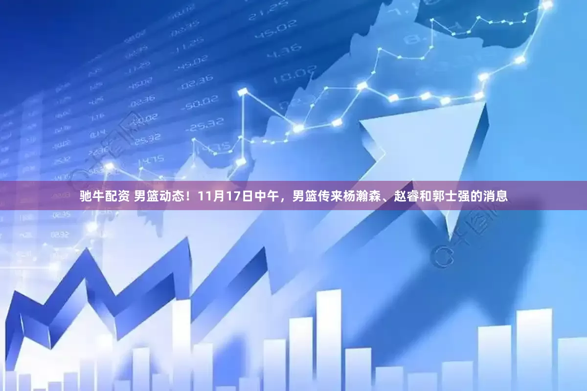 驰牛配资 男篮动态！11月17日中午，男篮传来杨瀚森、赵睿和郭士强的消息